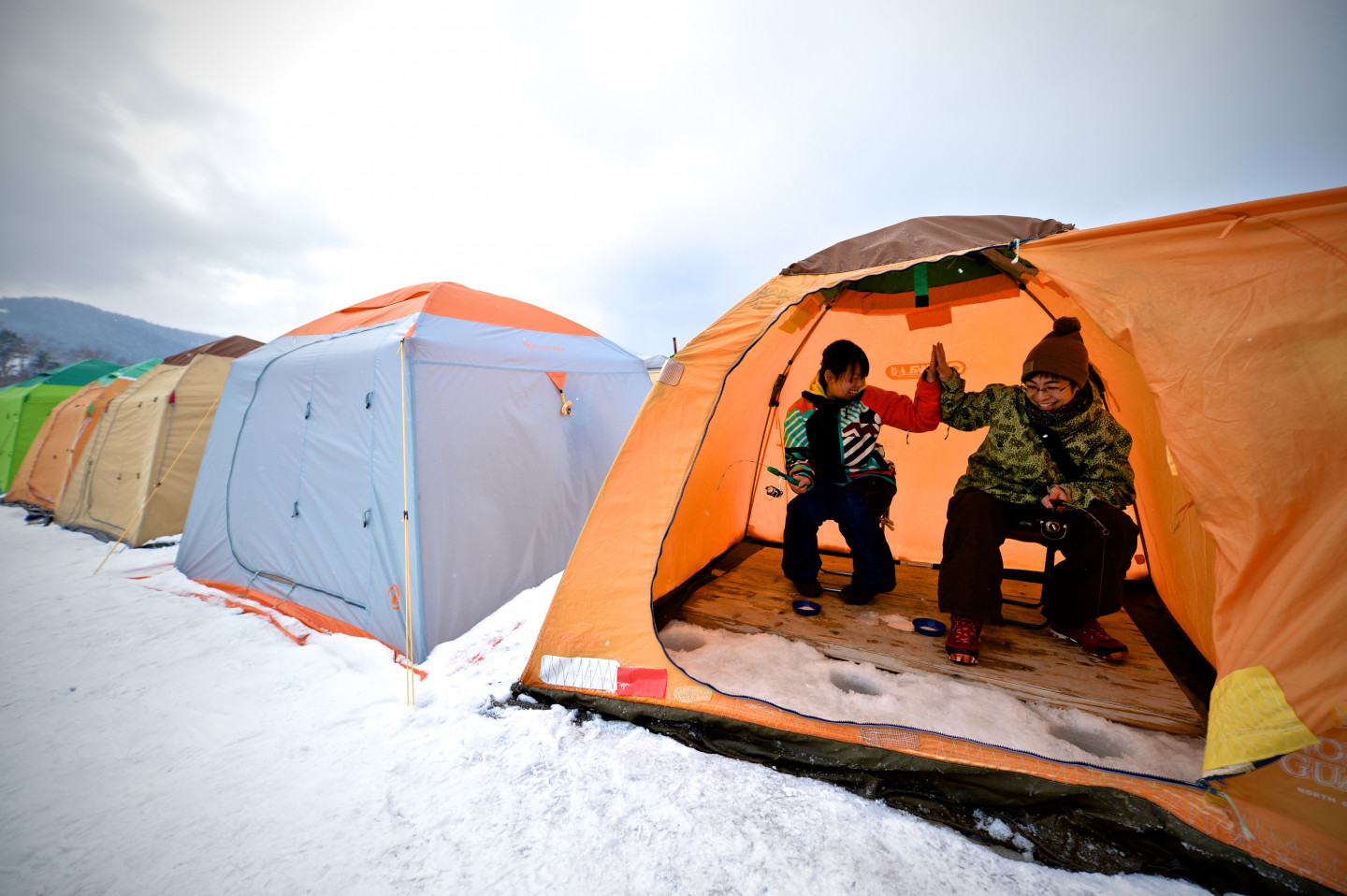 7. Enjoy activities on a frozen lake